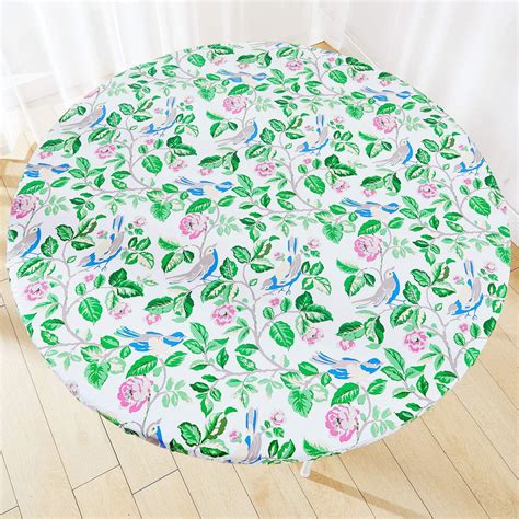 elastic fitted tablecloth round|elastic round tablecloth 60 inch.